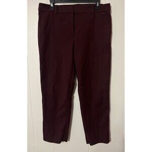 Women’s Loft Burgundy the Riviera Slim Pants Size 10 - Cotton, Rayon & Spandex